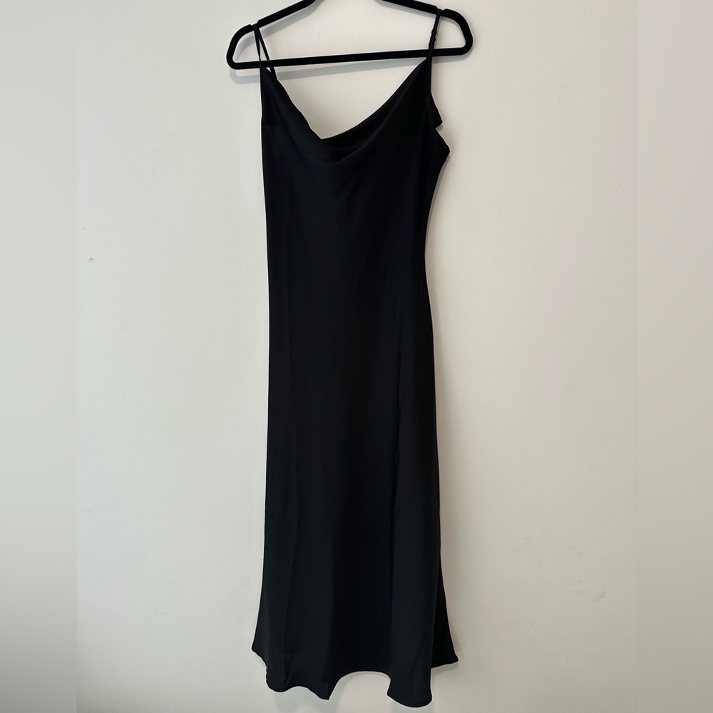 Chic Black 90s Slip Dress | Size M